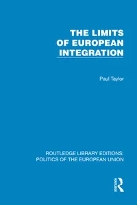 The Limits of European Integration_cover