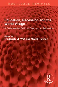 Education, Recession and the World Village_cover