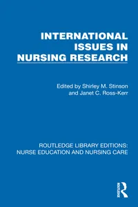 International Issues in Nursing Research_cover