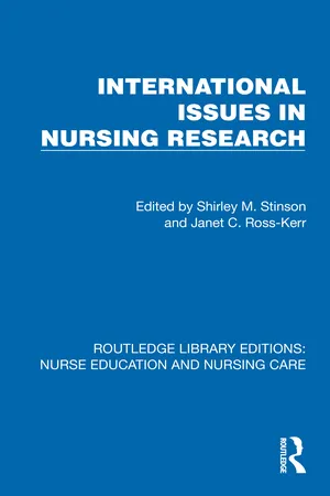 International Issues in Nursing Research