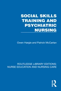 Social Skills Training and Psychiatric Nursing_cover