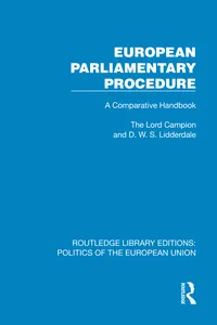 European Parliamentary Procedure_cover