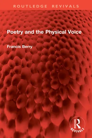 Poetry and the Physical Voice
