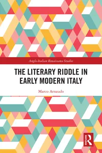 The Literary Riddle in Early Modern Italy_cover