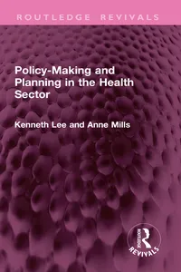 Policy-Making and Planning in the Health Sector_cover