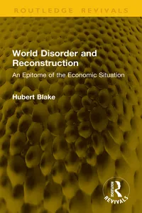 World Disorder and Reconstruction_cover