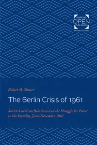 The Berlin Crisis of 1961_cover