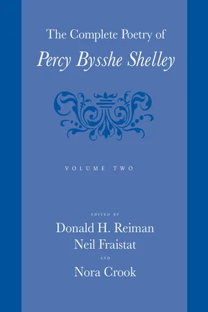 The Complete Poetry of Percy Bysshe Shelley