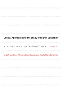 Critical Approaches to the Study of Higher Education_cover