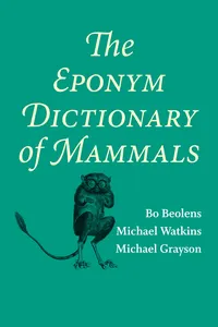 The Eponym Dictionary of Mammals_cover