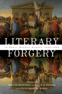 Literary Forgery in Early Modern Europe, 1450–1800_cover