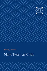 Mark Twain as Critic_cover