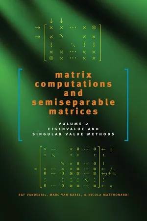 Matrix Computations and Semiseparable Matrices