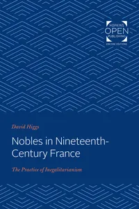 Nobles in Nineteenth-Century France_cover