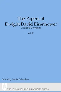 The Papers of Dwight David Eisenhower_cover