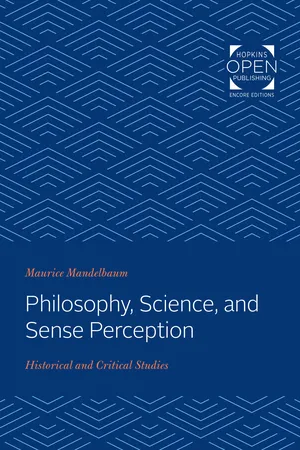 Philosophy, Science, and Sense Perception
