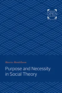 Purpose and Necessity in Social Theory_cover