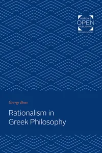 Rationalism in Greek Philosophy_cover