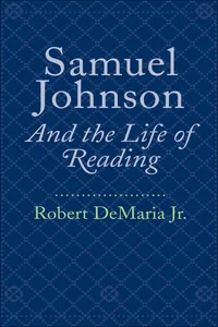 Samuel Johnson and the Life of Reading_cover