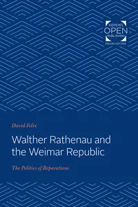 Walther Rathenau and the Weimar Republic_cover