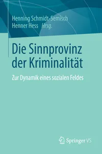 Die Sinnprovinz der Kriminalität_cover