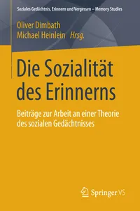 Die Sozialität des Erinnerns_cover