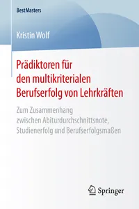 Prädiktoren für den multikriterialen Berufserfolg von Lehrkräften_cover