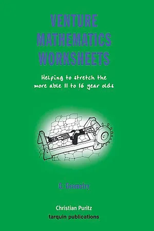 Venture Mathematics Worksheets: Bk. G: Geometry