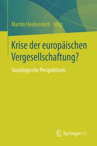 Krise der europäischen Vergesellschaftung?_cover