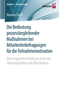 Die Bedeutung prozessbegleitender Maßnahmen bei Mitarbeiterbefragungen für die Teilnahmemotivation_cover