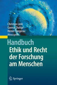 Handbuch Ethik und Recht der Forschung am Menschen_cover