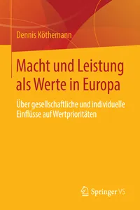 Macht und Leistung als Werte in Europa_cover