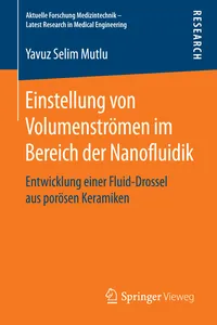 Einstellung von Volumenströmen im Bereich der Nanofluidik_cover