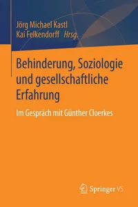 Behinderung, Soziologie und gesellschaftliche Erfahrung_cover