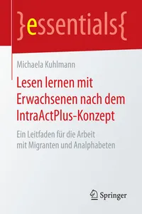 Lesen lernen mit Erwachsenen nach dem IntraActPlus-Konzept_cover