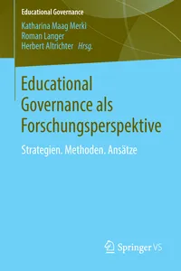 Educational Governance als Forschungsperspektive_cover
