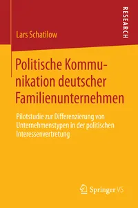Politische Kommunikation deutscher Familienunternehmen_cover