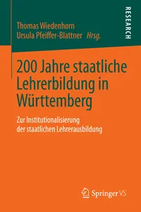 200 Jahre staatliche Lehrerbildung in Württemberg_cover