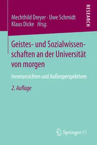 Geistes- und Sozialwissenschaften an der Universität von morgen_cover