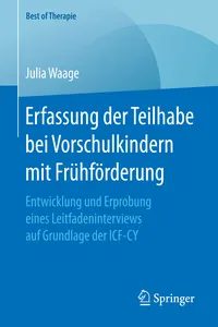 Erfassung der Teilhabe bei Vorschulkindern mit Frühförderung_cover