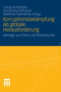 Korruptionsbekämpfung als globale Herausforderung_cover