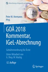 GOÄ 2018 Kommentar, IGeL-Abrechnung_cover