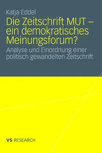 Die Zeitschrift MUT - ein demokratisches Meinungsforum?_cover