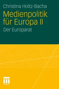 Medienpolitik für Europa II_cover