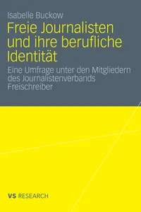 Freie Journalisten und ihre berufliche Identität_cover