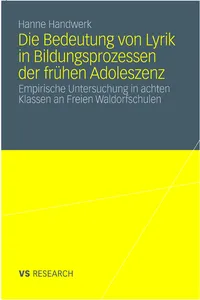 Die Bedeutung von Lyrik in Bildungsprozessen der frühen Adoleszenz_cover
