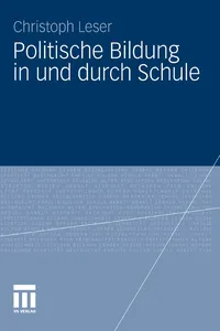 Politische Bildung in und durch Schule_cover