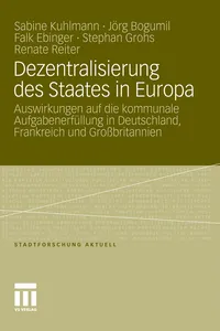 Dezentralisierung des Staates in Europa_cover