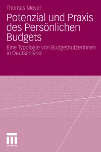 Potenzial und Praxis des Persönlichen Budgets_cover