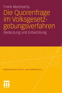 Die Quorenfrage im Volksgesetzgebungsverfahren_cover